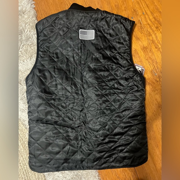 NEW American Biker Reversible Black Quilted Vest - Picture 6 of 6